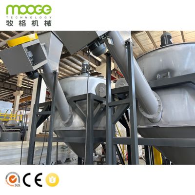 Rigid Bottles Flakes High Capacity HDPE Washing Recycling Line