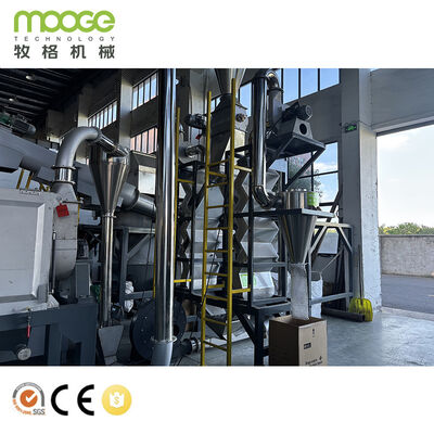 HDPE Rigid Bottle Crushing and Washing Line for High Quality Flakes with Friction Washing and Hot Washing Options