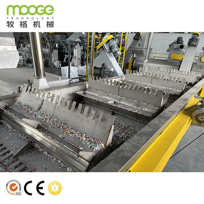 HDPE Rigid Bottle Crushing Washing Line for High-Quality Flakes with Friction & Hot Washing