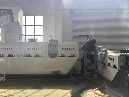 Double Stage Single Screw Extruder Machine Granulator PP PE LDPE LLDPE Plastic Film Pelletizing Line With Laser Filter