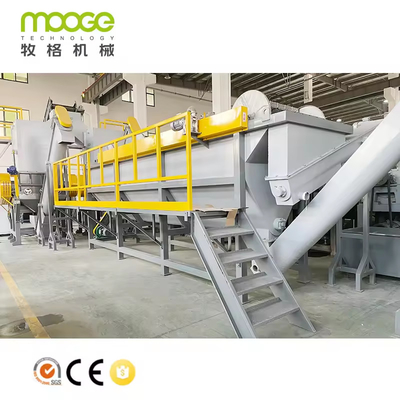 Plastic stijve flessen wassen Pet Flocks Warm Wassen Recycling Line