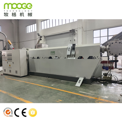 Afval Pp Recycling Pellet Plastic Granulating Machine Hard Tooth Surface Gear Box And Strand Cooling System