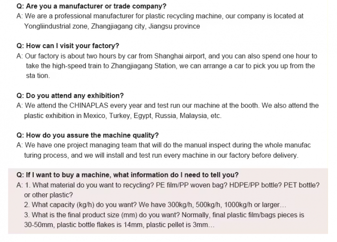 Vaste lemmet 4 Afvalplastic flessenbreker voor recycling Online ondersteuning 25